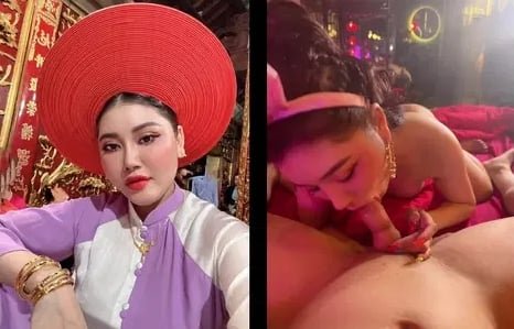 Dì Trang vếu bự liếm cặc dễ thương