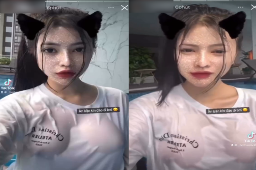 Siêu vòng 1 của Uyên Nhi gây xôn xao tại bể bơi